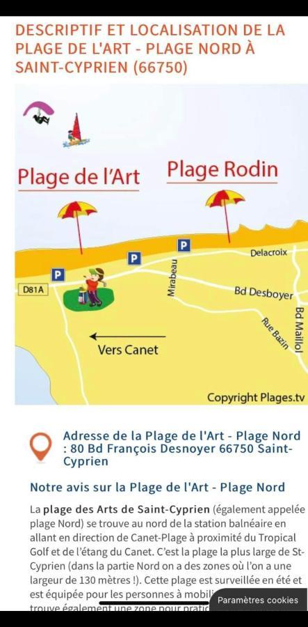 Appartement Saint Cyprien Plage Residence Les Mas De La Mer Ngoại thất bức ảnh